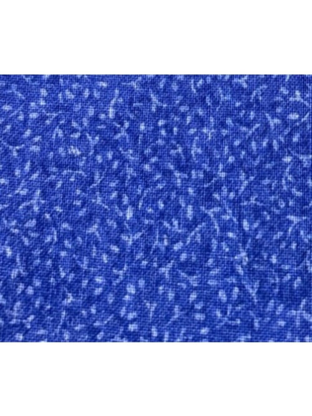 1/4 yard Blue Cotton Fabric White Flowers Pattern 44" Sewing Crafts